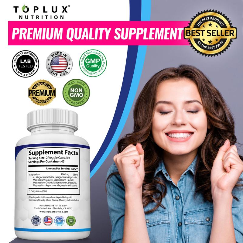 8-Element Magnesium Complex Supplement 1000mg