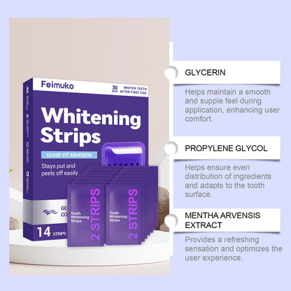 Purple Teeth Whitening Strips Oral Cleaning 