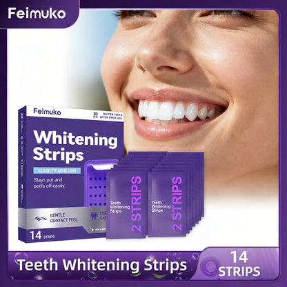 Purple Teeth Whitening Strips Oral Cleaning 