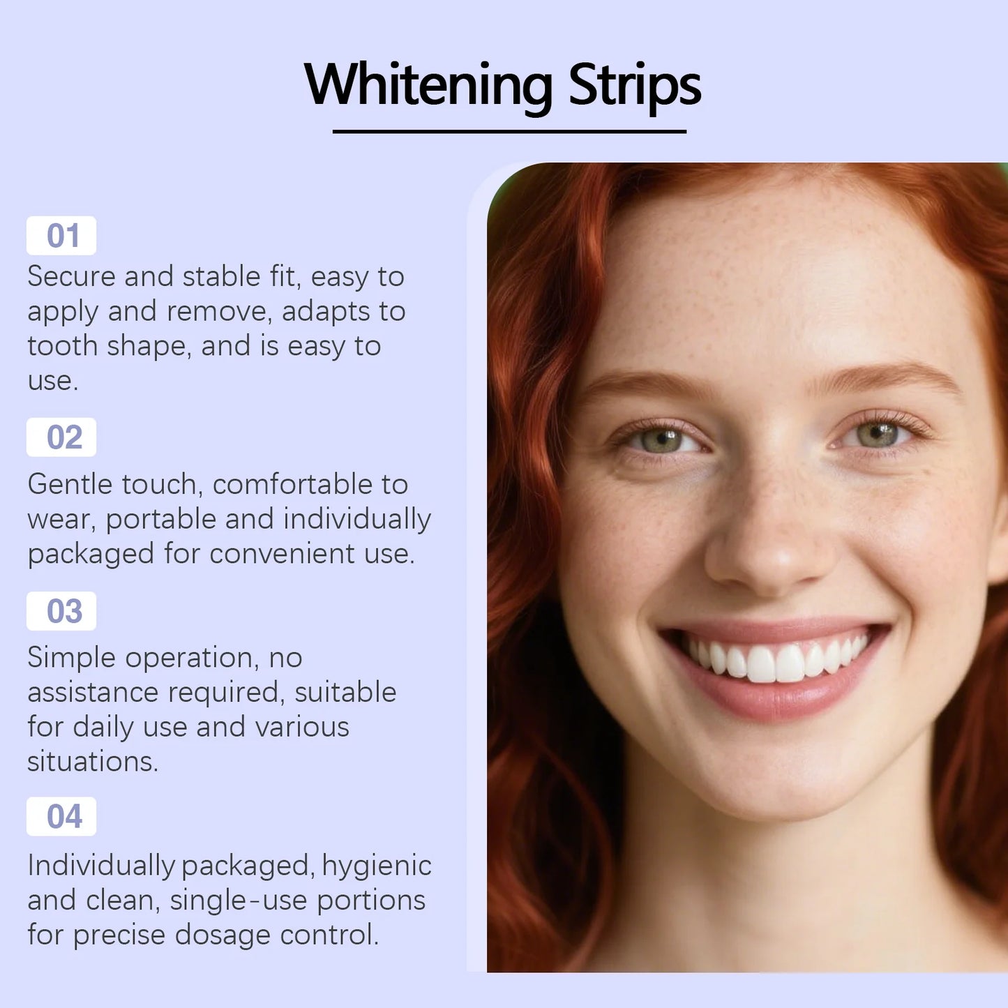 Purple Teeth Whitening Strips Oral Cleaning 