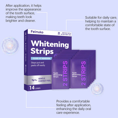 Purple Teeth Whitening Strips Oral Cleaning 